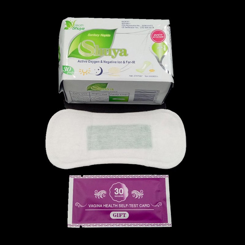 SHUYA Natural Cotton Panty Liners for Women Without Wings, Patented Active Oxygen and Anion Strip, Chlorine Free Herbal Scented, Length 155mm-60Count (Pack of 2) - Image 3